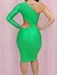 cheap Mini Dresses-Women&#039;s Bodycon Dress - Solid, Cut Out Mini One Shoulder