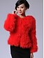 cheap Women&#039;s Furs &amp; Leathers-Fashion Long Sleeve Collarless Ostrich Fur Party/ Career Jacket (More Colors)