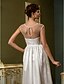 cheap Cufflinks-Sheath / Column Scoop Neck Floor Length Tulle Made-To-Measure Wedding Dresses with Draping by LAN TING BRIDE®