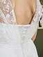 זול שמלות כלה-מעטפת \ עמוד לב (סוויטהארט) שובל סוויפ \ בראש טול / סאטן נמתח שמלות חתונה עם חרוזים / תחרה על ידי LAN TING BRIDE®