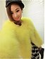 cheap Women&#039;s Furs &amp; Leathers-Fashion Long Sleeve Collarless Ostrich Fur Party/ Career Jacket (More Colors)