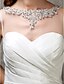 cheap Wedding Dresses-Mermaid / Trumpet Sweetheart Neckline Sweep / Brush Train Tulle / Nylon Taffeta Made-To-Measure Wedding Dresses with Beading / Appliques / Button by LAN TING BRIDE® / See-Through