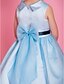 cheap Flower Girl Dresses-A-Line / Princess Ankle Length Flower Girl Dress - Organza / Satin Sleeveless High Neck with Bow(s) / Sash / Ribbon / Flower by LAN TING BRIDE® / Spring / Summer / Fall / Winter / Wedding Party