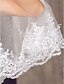 cheap Wedding Veils-One-tier Chapel Wedding Veil With Lace Applique Edge