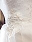 cheap Wedding Dresses-A-Line / Princess Queen Anne Court Train Lace / Organza Made-To-Measure Wedding Dresses with Beading / Appliques / Button by LAN TING BRIDE®