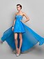 cheap Cocktail Dresses-A-Line High Low Dress Holiday Homecoming Asymmetrical Sleeveless Sweetheart Chiffon with Crystals 2024