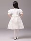 voordelige Bloemenmeisjesjurken-Bal jurk knie lengte bloem meisje jurk - kant korte mouwen juweel nek