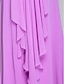 abordables Robes de Soirée-Robe Fête scolaire Trapèze Dos Nu Longueur Sol Licou Sans Manches Crêpe georgette Avec Croisé 2022 / robe ceremonie