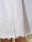 ieftine Rochii de Mireasă-Linia -A Fără Bretele Lungime Genunchi Tafta Made-To-Measure rochii de mireasa cu Funde / Eșarfă / Panglică de LAN TING BRIDE® / Mica Rochie Albă
