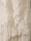 abordables Robes de Mariée-Fourreau / Colonne Licou Traîne Tribunal Mousseline de soie / Dentelle Robes de mariée sur mesure avec Billes / Etagée par LAN TING BRIDE® / Joli Dos
