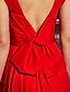 cheap Special Occasion Dresses-Sheath / Column Square Neck Sweep / Brush Train Chiffon Dress with Bow(s) / Criss Cross / Ruched by TS Couture®
