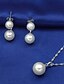 cheap Jewelry Sets-Jewelry Set Women&#039;s Anniversary / Wedding / Birthday / Gift Jewelry Sets Sterling Silver Imitation Pearl Earrings / Necklaces Silver