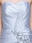 levne Šaty pro matku nevěsty-Sheath / Column Mother of the Bride Dress Wrap Included Sweetheart Neckline Knee Length Satin Half Sleeve with Criss Cross Ruched Beading 2022