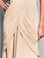 billiga Klänningar för speciella tillfällen-Sheath / Column One Shoulder Floor Length Chiffon Dress with Side Draping / Criss Cross by TS Couture®