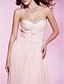 Χαμηλού Κόστους Βραδινά Φορέματα-Ίσια Γραμμή Κομψό Φόρεμα Χοροεσπερίδα Επίσημο Βραδινό Μακρύ Αμάνικο Καρδιά Σιφόν με Χιαστί Πλισέ Χάντρες 2024