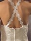 levne Svatební šaty-Pouzdrové Lodičkový Velmi dlouhá vlečka Šifón / Krajka Svatební šaty vyrobené na míru s Korálky / Vrstvené podle LAN TING BRIDE® / Krásná záda