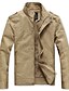 cheap Men&#039;s Outerwear-Jacket Plus Size Solid Colored Black / Army Green / Khaki