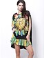 cheap Women&#039;s Dresses-Loose Floral Summer Holiday Batwing Sleeve Cotton Screen Color
