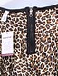cheap Women&#039;s Lingerie-SAMUEL Black Leopard Satin Short Front Long Back Long Skirt 7040