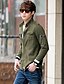 cheap Men&#039;s Outerwear-Men&#039;s Long Sleeve Casual Jacket,Cotton Solid Blue / Green