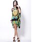 cheap Women&#039;s Dresses-Loose Floral Summer Holiday Batwing Sleeve Cotton Screen Color