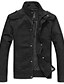 cheap Men&#039;s Outerwear-Jacket Plus Size Solid Colored Black / Army Green / Khaki