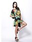 cheap Women&#039;s Dresses-Loose Floral Summer Holiday Batwing Sleeve Cotton Screen Color