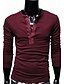 cheap Men&#039;s Tees &amp; Tank Tops-Men&#039;s Casual Single Breast Long Sleeve Round Neck T Shirt