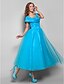 cheap Special Occasion Dresses-Ball Gown Elegant Dress Homecoming Tea Length Sleeveless Square Neck Tulle with Ruched Draping 2022