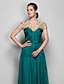 Χαμηλού Κόστους Φορέματα για Ειδικές Περιστάσεις-Γραμμή Α Κομψό Φόρεμα Αργίες Κοκτέιλ Πάρτι Μακρύ Κοντομάνικο Λαιμός ψευδαίσθησης Σιφόν με Δαντέλα Χιαστί 2023