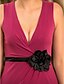 preiswerte Kleider für besondere Anlässe-Trompete / Meerjungfrau V-Ausschnitt Boden-Länge Jersey Kleid mit Blume durch TS Couture®