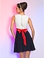 Χαμηλού Κόστους Φορέματα ειδικών περιστάσεων-Γραμμή Α / Εφαρμοστό &amp; Εμβαζέ Λαιμόκοψη V Κοντό / Μίνι Σιφόν Φόρεμα με Ζώνη / Κορδέλα με TS Couture®