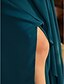 זול שמלות לאירועים מיוחדים-מעטפת \ עמוד מינימליסטי שמלה חגים עד הריצפה ללא שרוולים לב (סוויטהארט) ג&#039;ורג&#039;ט עם בד נשפך בצד שסע קדמי 2022