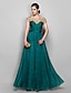 Χαμηλού Κόστους Φορέματα για Ειδικές Περιστάσεις-Γραμμή Α Κομψό Φόρεμα Αργίες Κοκτέιλ Πάρτι Μακρύ Κοντομάνικο Λαιμός ψευδαίσθησης Σιφόν με Δαντέλα Χιαστί 2023