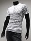 billige Casual T-shirts til mænd-Herre - Ensfarvet Bomuld, Trykt mønster Afslappet / Boheme Sport T-shirt / Kortærmet