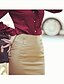 cheap Women&#039;s Bottoms-Women&#039;s Work Skirts , Cotton Blends Inelastic Beige/Black