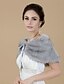 cheap Wraps &amp; Shawls-Fur Wraps Shrugs Faux Fur Gray Wedding / Party/Evening Lace-up Yes