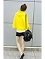 abordables Tops Femmes-Coréen pur Manteau Couleur Zipper capuche Lizi femmes (jaune)