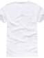 baratos Camisas &amp; Regatas para Homem-Masculino Camiseta Algodão Estampado Manga Curta Casual-Branco