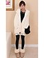 Χαμηλού Κόστους Γυναικεία Πανωφόρια-στερεό χρώμα των γυναικών μακρύ χαλαρό τρίχωμα hoodie παλτό