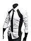 cheap Men&#039;s Shirts-Men&#039;s Solid Colored Shirt Casual / Daily Work White / Black / Long Sleeve