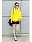 economico Maglie donna-Coreano Pure Coat Colore Zipper Felpa con cappuccio da Lizi donne (giallo)