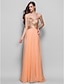 cheap Prom Dresses-Ball Gown Vintage Inspired Dress Prom Formal Evening Floor Length Sleeveless Sweetheart Chiffon with Criss Cross Sequin Draping 2023