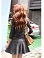 baratos Vestidos de mulher-Mulheres Rodado Manga Longa Sólido Primavera Outono Moda de Rua Algodão Preto Cinza Escuro S M L XL / Mini