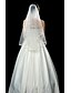 cheap The Wedding Store-One-tier Ribbon Edge Wedding Veil Fingertip Veils with 53.15 in (135cm) Tulle A-line, Ball Gown, Princess, Sheath / Column, Trumpet / Mermaid