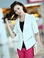 お買い得  レディースドレス-ShangBoファッションLeopardの三分袖スーツコート(ホワイト)