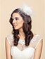 cheap Wedding Veils-One-tier Wedding Veil Blusher Veils / Birdcage Veils with Feather / Satin Flower Tulle A-line, Ball Gown, Princess, Sheath / Column, Trumpet / Mermaid