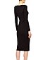 cheap Women&#039;s Dresses-MS Fashion Black Elegant Long Sleeve Dress