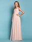 cheap Junior Bridesmaid Dresses-Sheath / Column Floor Length Halter Neck Chiffon Summer Junior Bridesmaid Dresses&amp;Gowns With Ruched Kids Wedding Guest Dress 4-16 Year