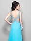 Χαμηλού Κόστους Φορέματα για Ειδικές Περιστάσεις-Γραμμή Α Όμορφη Πλάτη Φόρεμα Χοροεσπερίδα Επίσημο Βραδινό Μακρύ Αμάνικο Καρδιά Σιφόν με Πιασίματα Κρυστάλλινη λεπτομέρεια 2024